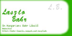 laszlo bahr business card